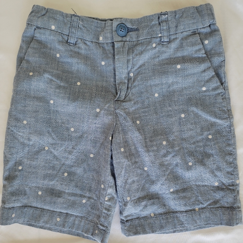 OshKosh Bgosh Girls' Chambray Polka Dot Shorts, Blue, Size 7